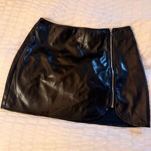 Lulu's leather Black Mini Skirt